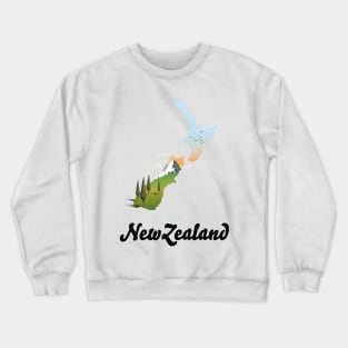 New Zealand map Crewneck Sweatshirt